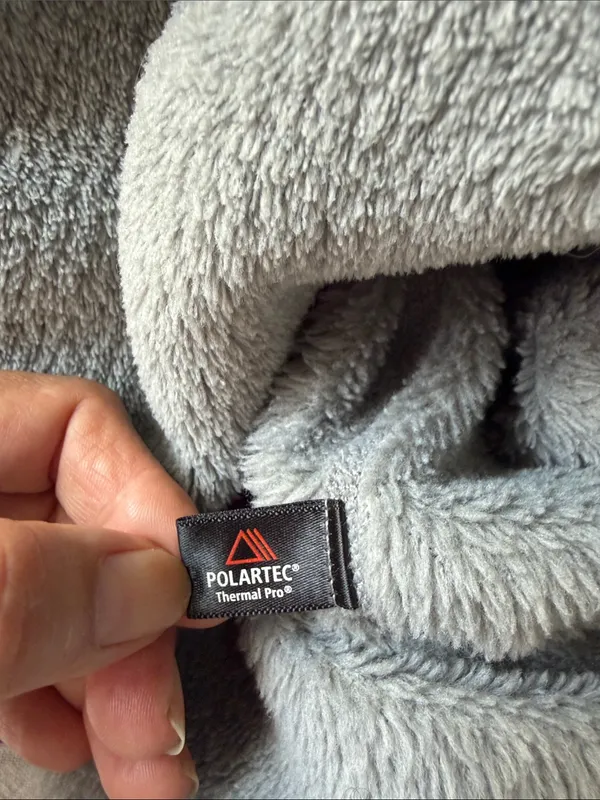 Patagonia Gray Fleece Pullover with Purple Accents - Image 6