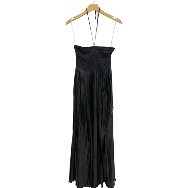 Lulus Certainly Poised Black Lace Halter Bustier Maxi Dress size Small NWT - Image 5