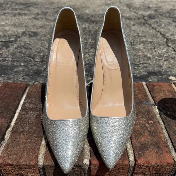 J.Crew Collection $278 Women's Roxie Glitter Pointed Toe Pumps Heels Sz 9 E0784 - Image 2