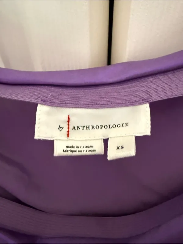 NWT Anthropologie Shine Tube Top in Lilac Purple Lavender Satin Strapless XS - Image 7