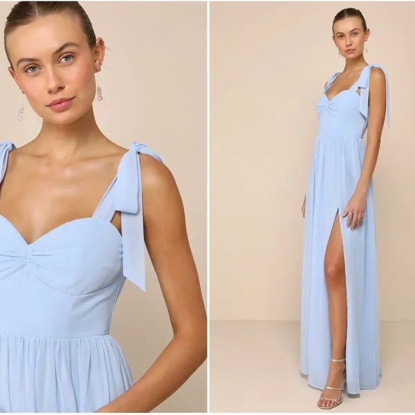 LULU's Sexy Chic Prom Wedding Bridesmaid Flowy Romantic Special Event Maxi Dress - Image 3