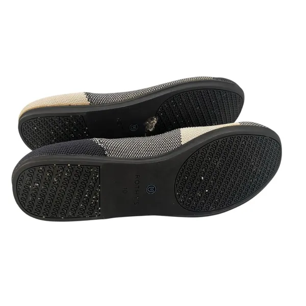 Rothy's Captoe Buffalo Plaid Slip On Flats Size 10 Black White Casual Retired - Image 8
