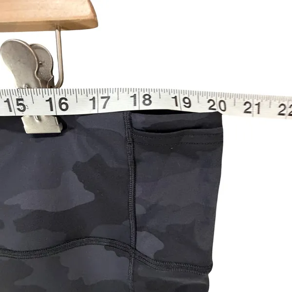 Lululemon Fast & Free High‎ Rise Tight II 20 Black Camo 25" Non Reflective Nulux - Image 9
