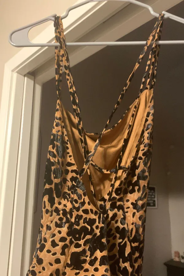 TheseThree Boutique Rushed Leopard Criss Cross Dress - Image 4