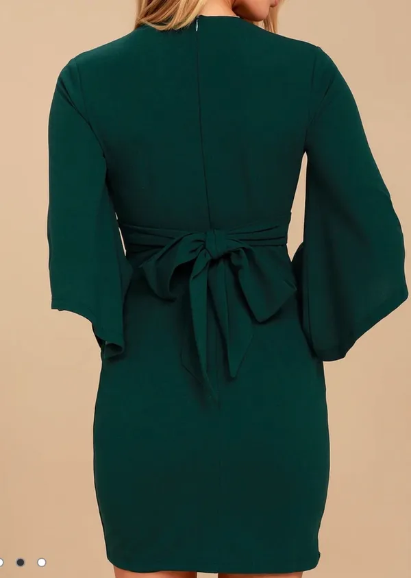 NWT Lulu’s Green Glimpse Of Glamor Mini Dress - Image 3