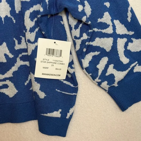 89th + Madison Sweater Size 2X Abstract Open Cardigan New‎ - Image 6
