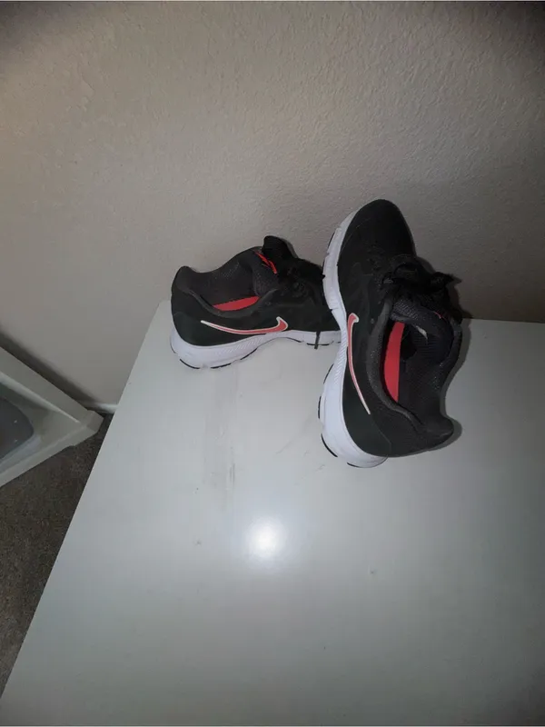Nike Women's Black Sneakers with Red Swoosh - Image 11