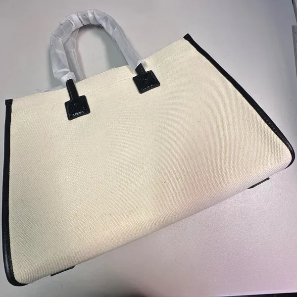 Vince Camuto Orla Bag Natural‎ Black Canvas Leather Trim NWT - Image 2