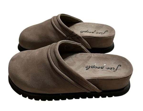 Free People Milo Everyday Mule Women's Size 11 Oyster Comfort Slip-On Leather - Image 2