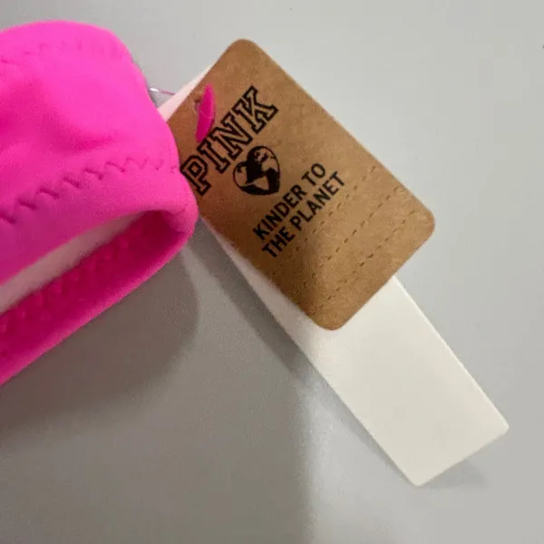 PINK Victoria's Secret Neon Pink V-Front High Leg Bikini Bottom Large NWT - Image 9