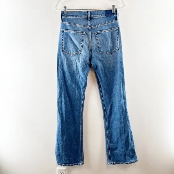 Etica Anya Modern High Rise Organic Cotton Flare Jeans Blue 27 - Image 5