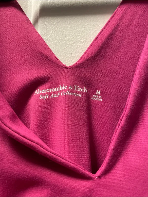 Abercrombie & Fitch Girls Bright Pink One-Piece Bodysuit - Image 2
