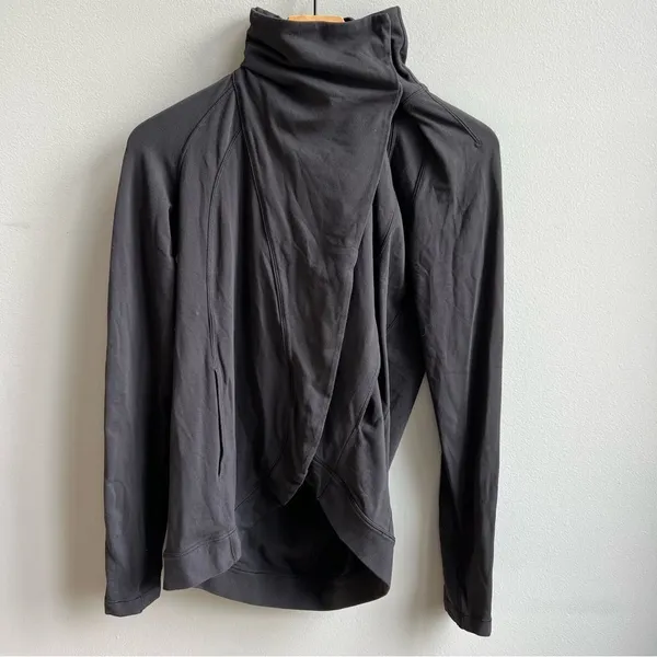 Lululemon Rulu Rally Wrap Long Sleeve Jacket Top Size 4 Black - Image 6