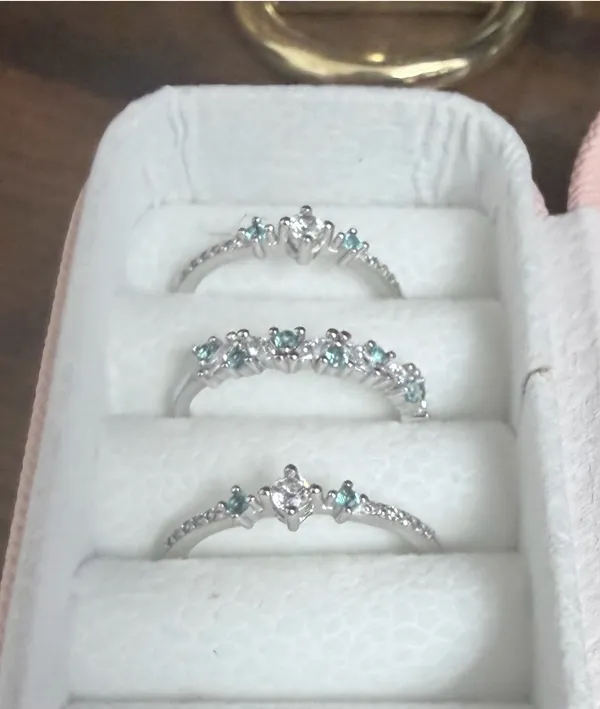 Sterling Silver and blue topaz rings.  - Image 2