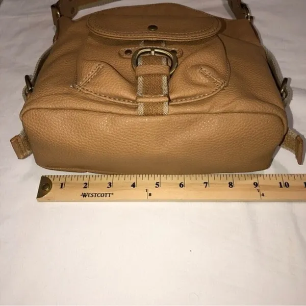 Vintage Tommy Hilfiger Tan Pebbled Leather Handbag 90’s Y2K Preppy Utility Indie - Image 6