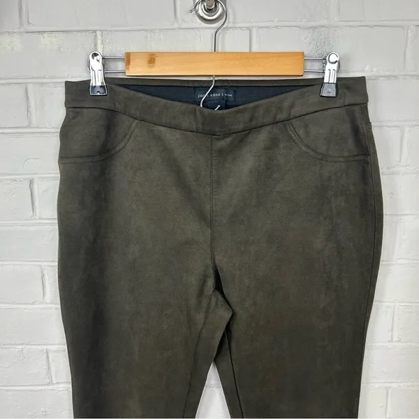 Joan Vass New York Faux Suede Pull On Skinny Pants Size M - Image 4