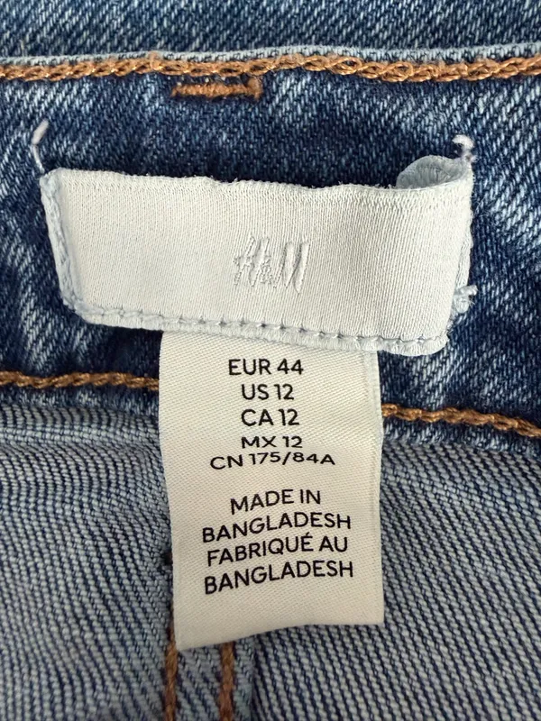 H&M Classic Blue Stretch Straight Leg Jeans - Image 5