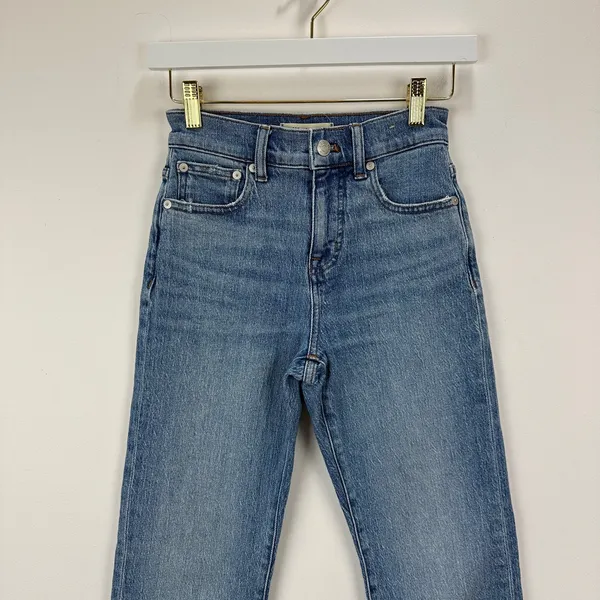 NEW Madewell The Petite 90s Straight Jean Rondell Wash Crease Relaxed US 23 P - Image 7