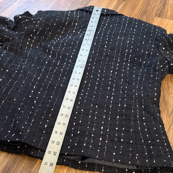 Selene Sport Black and White Tweed Blazer - Image 5