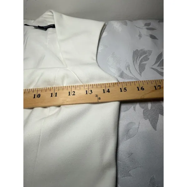 French Connection Cream Square Neck Sleeveless A-Line Mini Dress Size 2 - Image 5