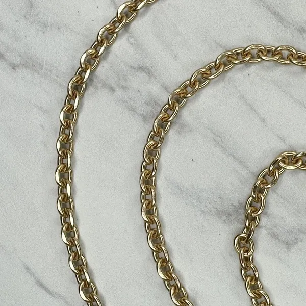 Gold Tone Chain Link Purse Strap Replacement Handbag Shoulder Crossbody ✨ - Image 3