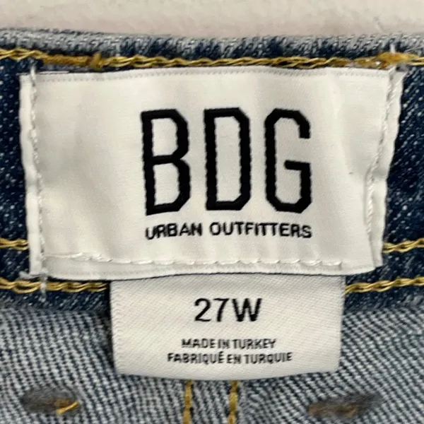 BDG Urban Outfitters Light Wash High Rise Straight Leg Jeans 27W Blue‎ Denim - Image 10