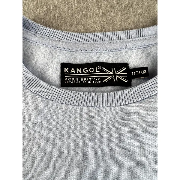 Kangol cropped light blue sweatshirt size XXL - Image 3