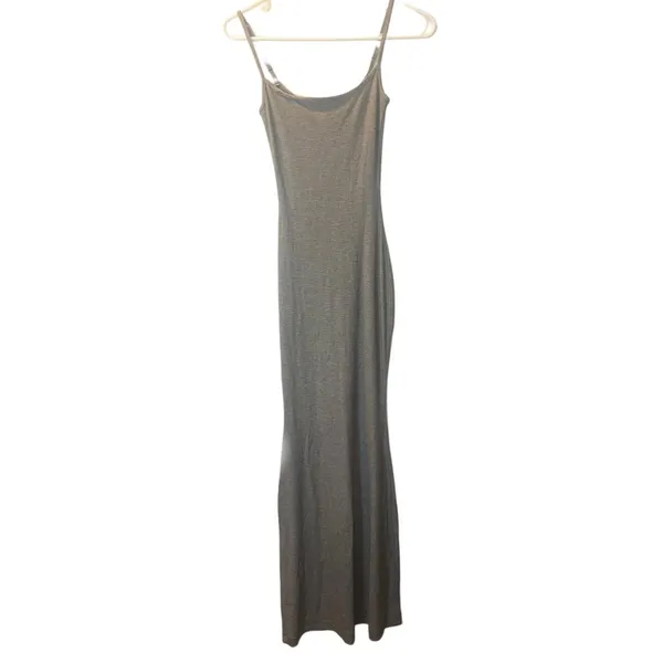 SKIMS HEATHER SOFT LOUNGE’ RIBBED STRETCH LONG SLIP DRESS WOMENS SIZE X-Small - Image 6