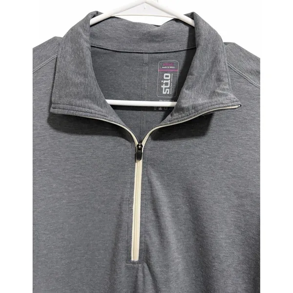 Stio Tipton Tech Half Zip Heather Gray‎ Women's Size Small - Image 3