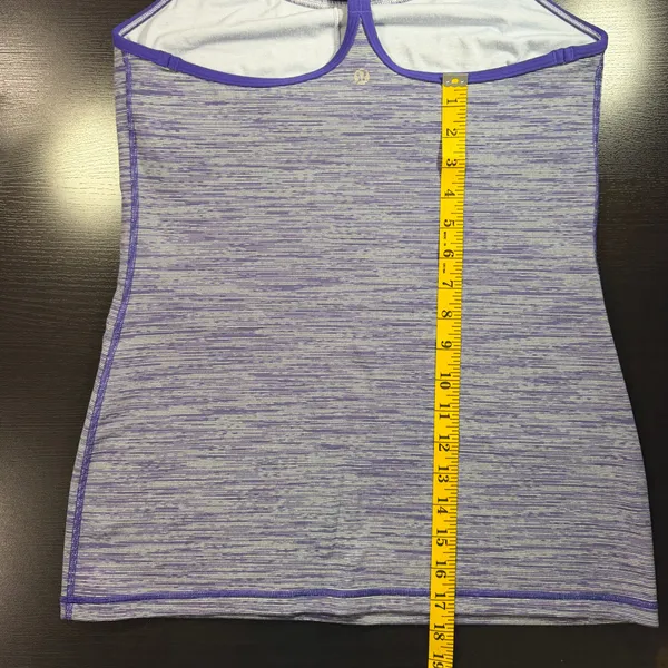 Women’s Lululemon Power Y Tank Heather Purple Size 10 - Image 4