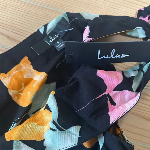 Lulus Beloved Bae Black Floral Print Tie-Strap Tiered Maxi Dress - Image 9
