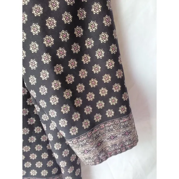 XL Black Boho Style Top 3/4 Sleeves Ann Taylor - Image 5