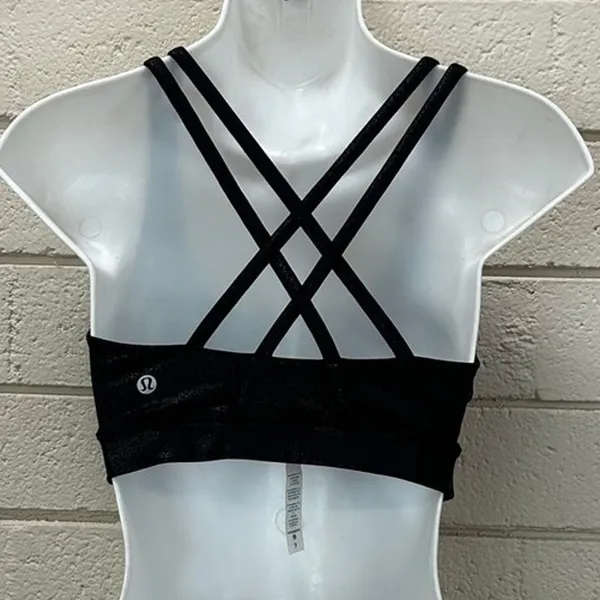 Lululemon Energy strappy black sports bra size 6 - Image 7