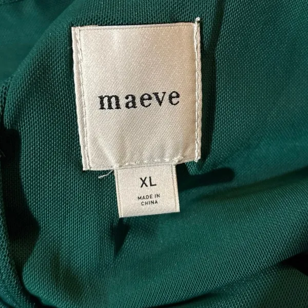 Maeve Size XL Halter Fit & Flare Mini Dress Green Holiday Taffeta Anthropologie - Image 5