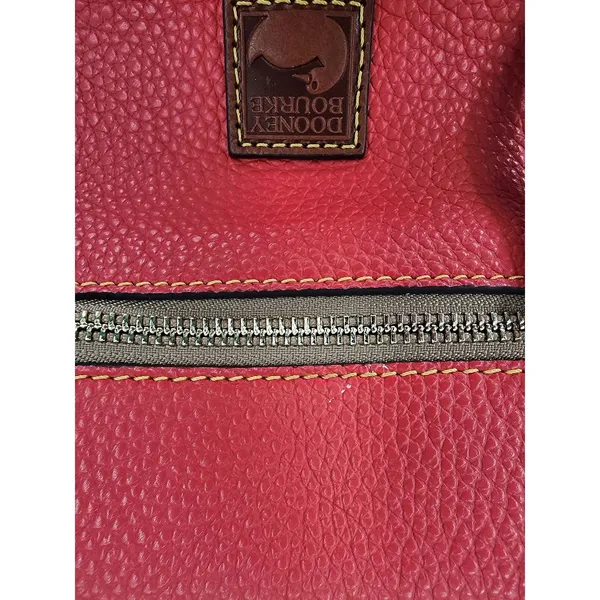 Dooney & Bourke Red Pebbled Leather Mini Crossbody Bag - Image 14