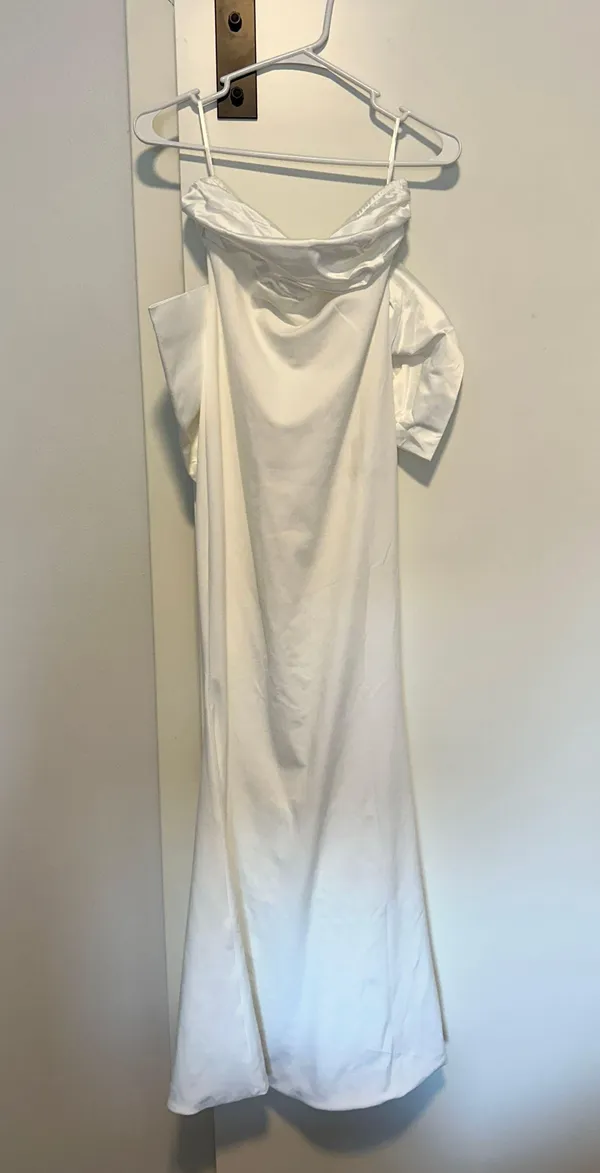 White Midi Dress Size M - Image 3