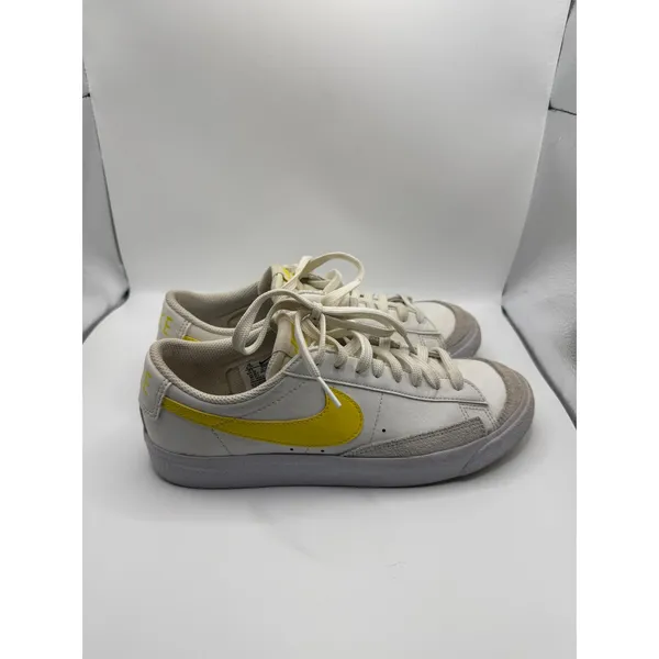 Nike Blazer Low 77 White Yellow DA4074-118‎ Youth 6.5Y Womens 8 Sneakers - Image 5