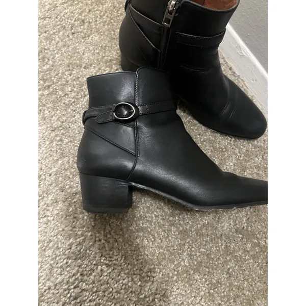 Coach Women's Chrystie Bootie Black Leather Ankle Heeled Size 9 - Image 10
