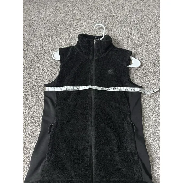The North Face Womens Osito Size Small Full Zip Black Fleece Stretch Vest Jacket - Image 4
