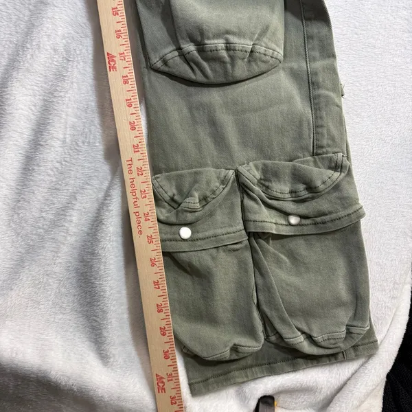 NWT Akira S‎ Green Utility Cargo Pants Pockets Streetwear Y2K Grunge Cyberpunk - Image 7