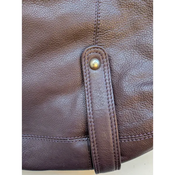 EUC Great American Leather Works Burgundy Shoulder Handbag Bag Purse Capsule - Image 4
