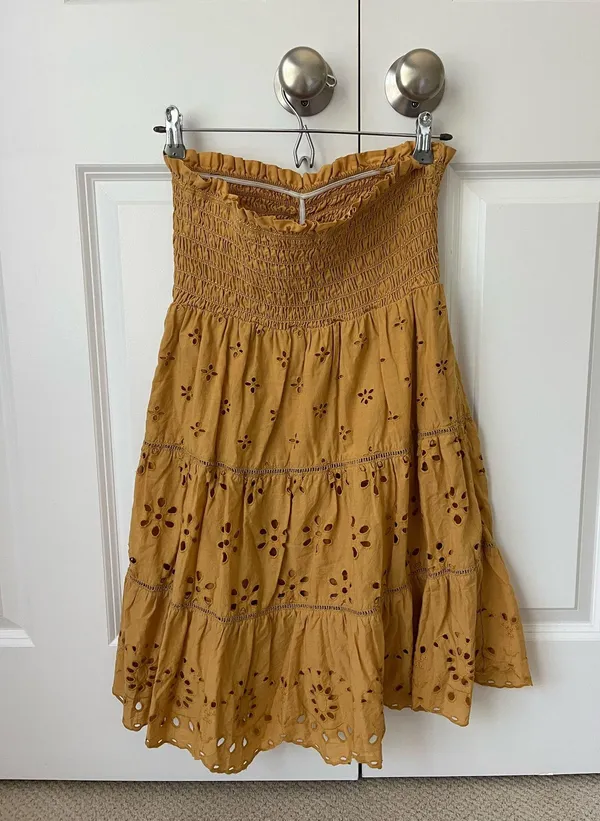 Yellow strapless dress Size M - Image 2