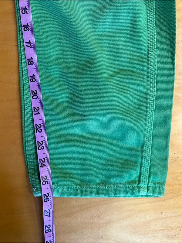 We the Free Easton Workwear Low Rise Wide Leg Cargo Jeans in Bright Green 26 - Image 7