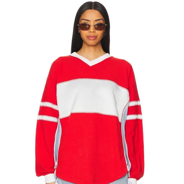 NEW Free People | FP Movement Rugby-Ready Layer in Winterberry Combo Sz Small‎ - Image 5