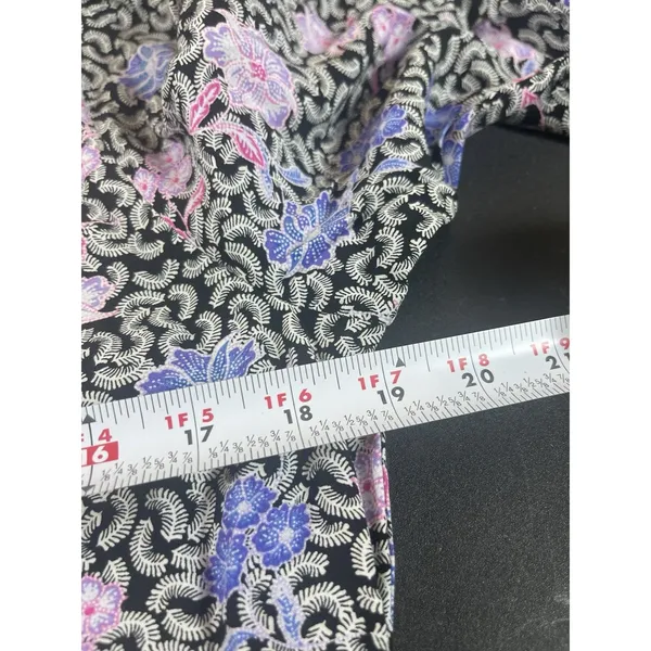 LOFT Floral Long Sleeve Ruched Bust Midi Sz 12 Lightweight Cottagecore Dress NWT - Image 11
