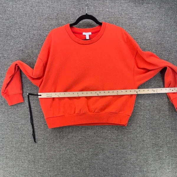 Beyond Yoga Cropped Sweater Large Orange Fall Pumpkin Workout Autumn USA Gym - Image 7