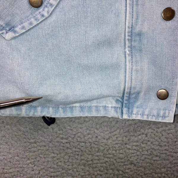 Oversized Denim Cargo Parka Jacket M Gorpcore Utility Field Coat Blue Light Wash Size M - Image 14