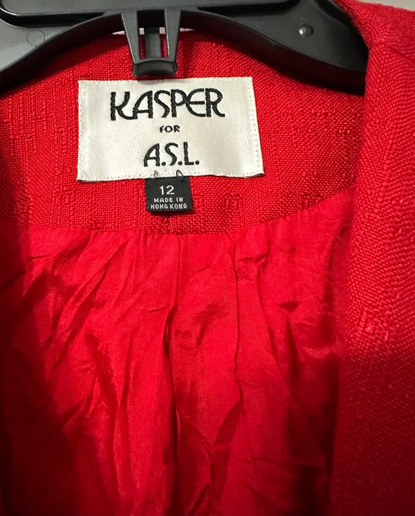 ASL Double Breasted Vintage Blazer is a Size 12. - Image 3