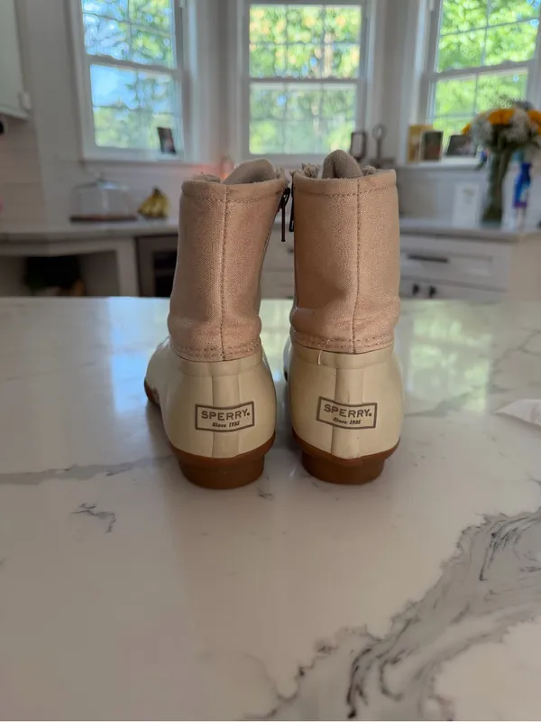Sperry Gold Shimmer Duck Boots - Image 2