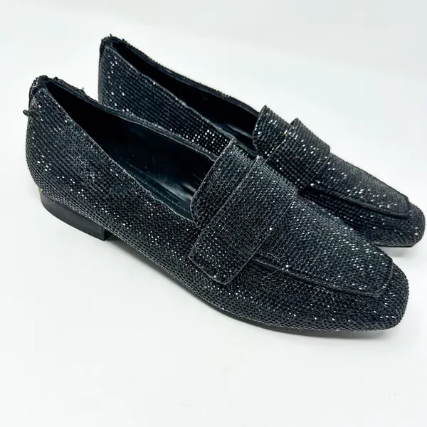 NEW Steve Madden Riski Black Rhinestone Studded Loafers, NEW, Size 6, MSRP $99 - Image 7
